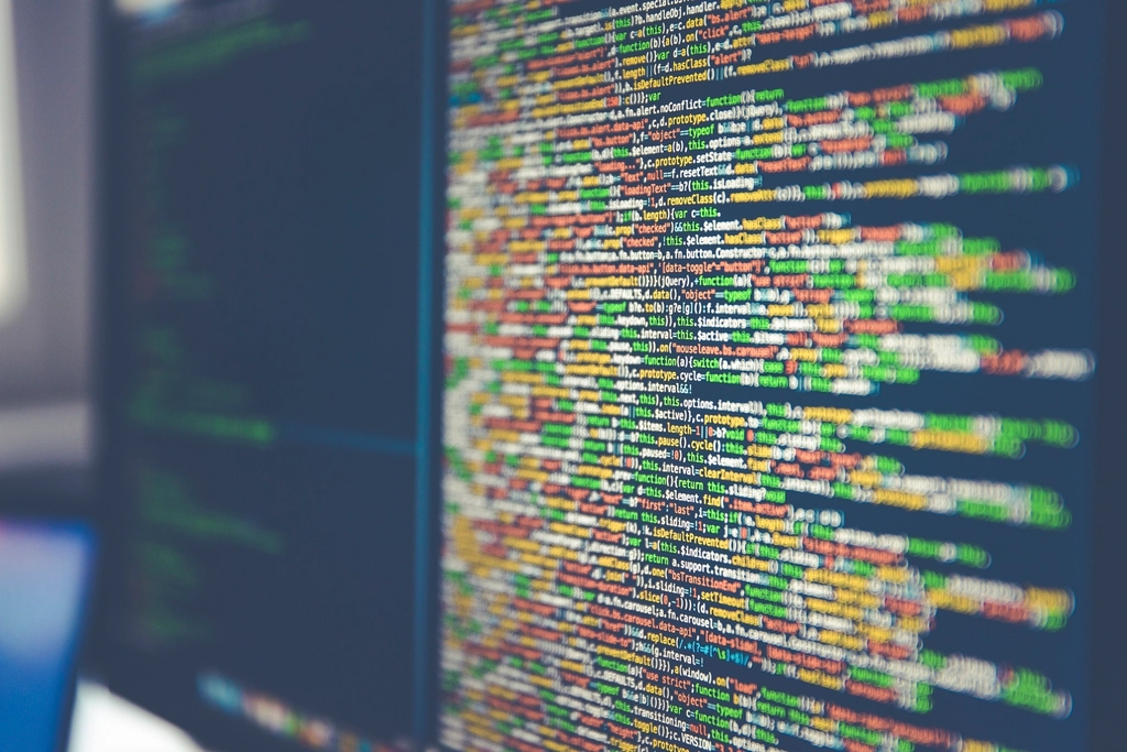 Colorful software web code computer